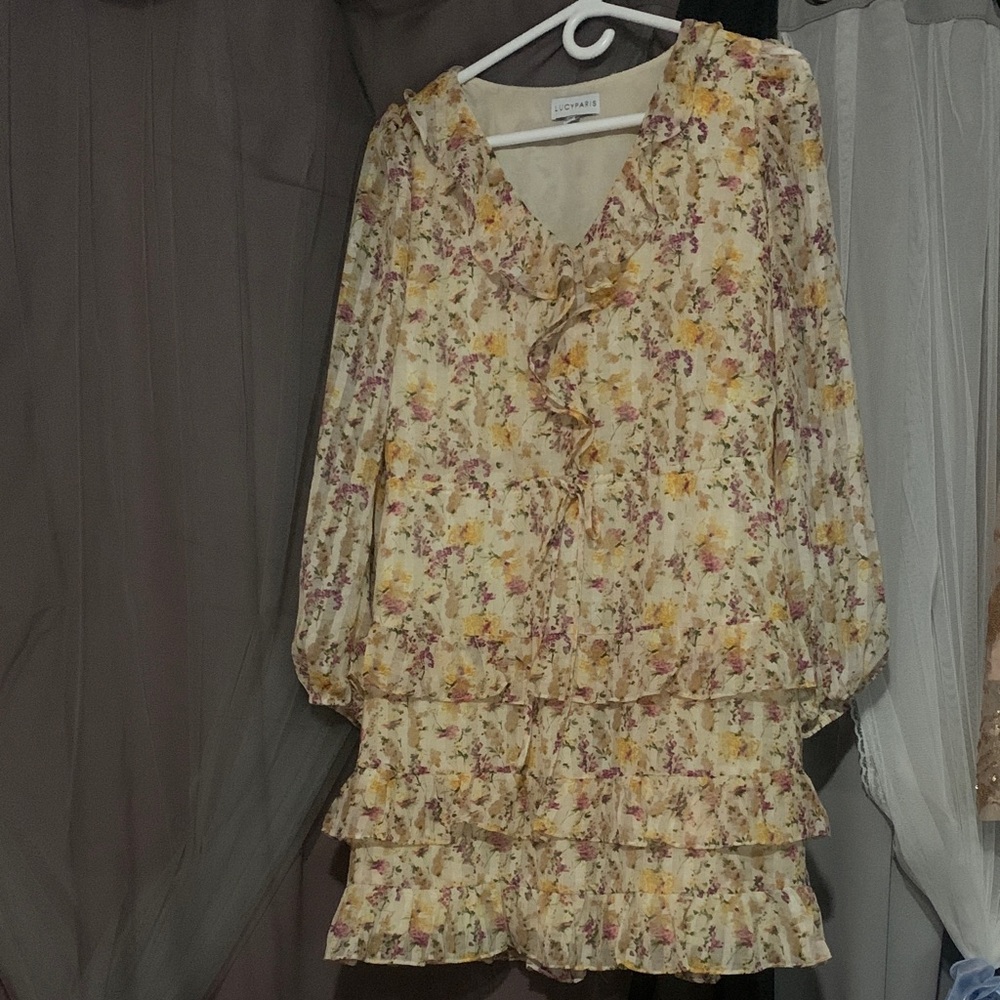 Lucy Paris Floral Dress - Yellow and Pink